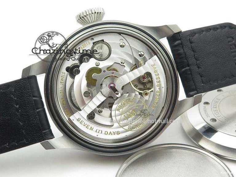 MIROTIME 0207 Timeless Big Pilot Real PR IW500901 ZF 1:1 Best Edition On Black Leather Strap A 7340